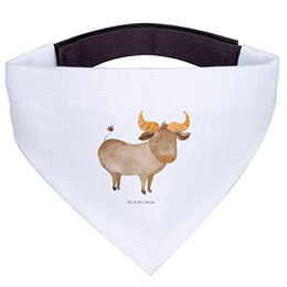 Mr. & Mrs. Panda Hunde Halstuch Sternzeichen Stier Weiß aus Polyester Größe S – Bild 1 von 2