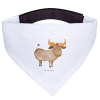 Produktbild von Mr. & Mrs. Panda Hunde Halstuch Sternzeichen Stier Weiß aus Polyester Größe S