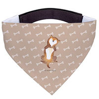 Produktbild von Mr. & Mrs. Panda Hunde-Halstuch Streicheln in Braun und Beige aus Stoff