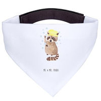 Produktbild von Mr. & Mrs. Panda Hunde Halstuch Waschbär Design Weiß aus Polyester Größe L