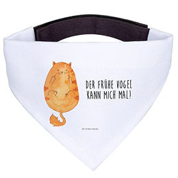 Mr. & Mrs. Panda Hunde- und Katzenhalstuch Frühaufsteher Weiß – Bild 1 von 2