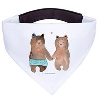 Produktbild von Mr. & Mrs. Panda Hundebandana Bär Freundin Halstuch aus Polyester Weiß Größe L
