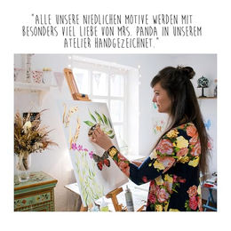 Mr. & Mrs. Panda Hundebandana Dreieckstuch Bären mit Blumenkranz Grau aus Polyester Größe L – Bild 1 von 3