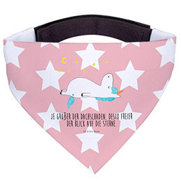 Mr. & Mrs. Panda Hundebandana Einhorn Sternenhimmel aus Polyester in Rosa Rot Bunt Größe L – Bild 1 von 3