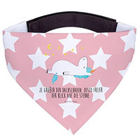 Produktbild von Mr. & Mrs. Panda Hundebandana Einhorn Sternenhimmel aus Polyester in Rosa Rot Bunt Größe L