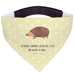 Mr. & Mrs. Panda Hundebandana Igel Herzen Gelb aus Polyester Größe L – Bild 1 von 4
