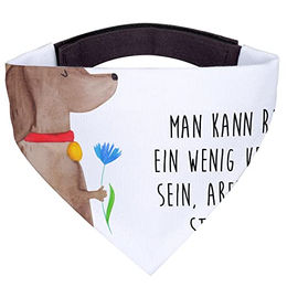 Mr. & Mrs. Panda Hundebandana mit Blumenmuster in Weiß Größe S – Bild 1 von 7