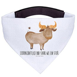 Mr. & Mrs. Panda Hundebandana Sternzeichen Stier Weiß aus Polyester – Bild 1 von 3