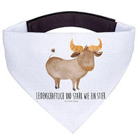 Produktbild von Mr. & Mrs. Panda Hundebandana Sternzeichen Stier Weiß aus Polyester