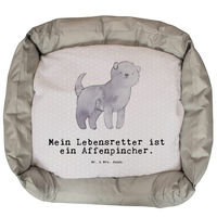 Produktbild von Mr. & Mrs. Panda Hundebett Affenpincher Lebensretter Grau Polyester Größe L für Welpen und Hunde