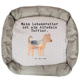Mr. & Mrs. Panda Hundebett Airedale Terrier Grau Größe L aus Polyester – Bild 1 von 6