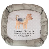 Produktbild von Mr. & Mrs. Panda Hundebett Airedale Terrier Moment Grau Stoff Größe L