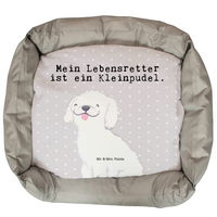 Produktbild von Mr. & Mrs. Panda Hundebett aus Plüsch für Welpen und kleine Hunde in Grau Größe L