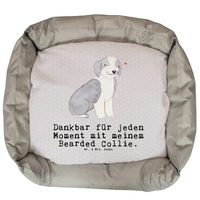 Produktbild von Mr. & Mrs. Panda Hundebett Bearded Collie Moment Grau Größe L aus Polyester