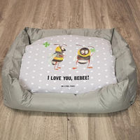 Produktbild von Mr. & Mrs. Panda Hundebett Bienen Paar Grau Größe L