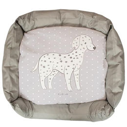 Mr. & Mrs. Panda Hundebett Dalmatiner Design aus Polyester Größe L Grau – Bild 1 von 6