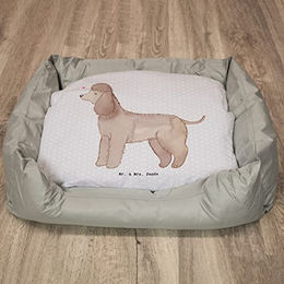 Mr. & Mrs. Panda Hundebett Irish Water Spaniel Größe L aus Polyester in Grau und Beige – Bild 1 von 5
