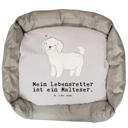 Mr. & Mrs. Panda Hundebett Malteser Lebensretter Grau für Welpen und Hunde aus Polyester – Bild 1 von 6