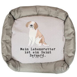 Mr. & Mrs. Panda Hundebett Saint Bernard Lebensretter Stoff Grau Größe L – Bild 1 von 6