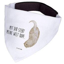 Mr. & Mrs. Panda Hundedreieckstuch Bandana Otter Motiv Weiß Größe M – Bild 1 von 2