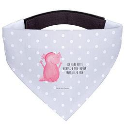 Mr. & Mrs. Panda Hundehalsband Axolotl Hurra Halstuch Grau Rosa – Bild 1 von 2