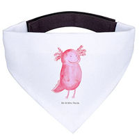 Produktbild von Mr. & Mrs. Panda Hundehalsband Bandana Axolotl Glücklich Weiß Polyester Größe L