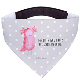 Mr. & Mrs. Panda Hundehalsband Bandana Axolotl Motiv Dreieckstuch Grau – Bild 1 von 3