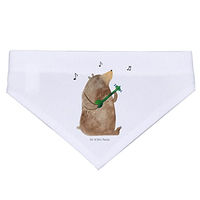 Produktbild von Mr. & Mrs. Panda Hundehalsband Bandana Bär Gitarre Weiß Größe L aus Polyester