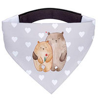 Produktbild von Mr. & Mrs. Panda Hundehalsband Bandana Bären Liebe Grau aus Polyester Größe L