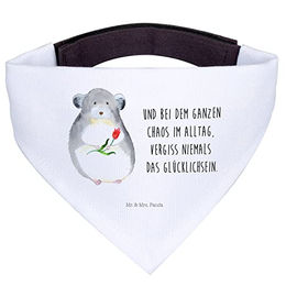 Mr. & Mrs. Panda Hundehalsband Bandana Chinchilla Blume Weiß Polyester Größe L – Bild 1 von 6