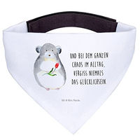 Produktbild von Mr. & Mrs. Panda Hundehalsband Bandana Chinchilla Blume Weiß Polyester Größe L