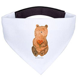 Mr. & Mrs. Panda Hundehalsband Bandana Dreieckstuch Bär Dankbar Weiß Größe L – Bild 1 von 3
