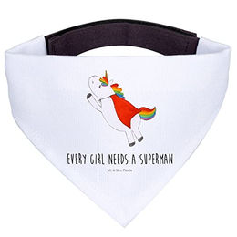 Mr. & Mrs. Panda Hundehalsband Bandana Dreieckstuch Einhorn Weiß Größe L – Bild 1 von 3