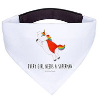 Produktbild von Mr. & Mrs. Panda Hundehalsband Bandana Dreieckstuch Einhorn Weiß Größe L