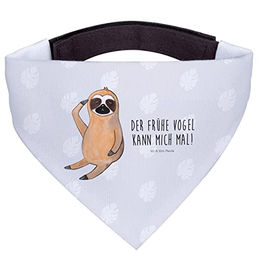 Mr. & Mrs. Panda Hundehalsband Bandana Dreieckstuch Faultier Motiv Grau Größe L – Bild 1 von 8