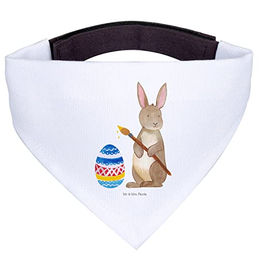 Mr. & Mrs. Panda Hundehalsband Bandana Dreieckstuch Hase Eier Malen Weiß Polyester Größe L – Bild 1 von 5