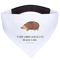 Produktbild von Mr. & Mrs. Panda Hundehalsband Bandana Dreieckstuch Igel Herzen Weiß aus Polyester