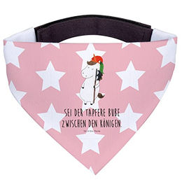 Mr. & Mrs. Panda Hundehalsband Bandana Einhorn Design Rosa Rot Größe L – Bild 1 von 7