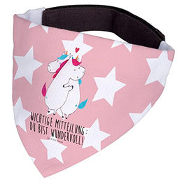 Mr. & Mrs. Panda Hundehalsband Bandana Einhorn Rosa Rot Polyester Größe L – Bild 1 von 3