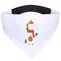 Produktbild von Mr. & Mrs. Panda Hundehalsband Bandana Einhorn und Pilz Design Weiß aus Polyester