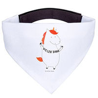 Produktbild von Mr. & Mrs. Panda Hundehalsband Bandana Einhorn Weiß Polyester Größe L