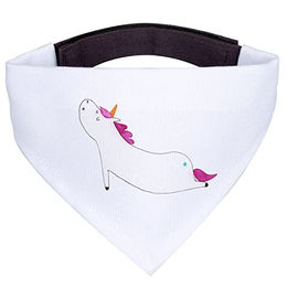 Mr. & Mrs. Panda Hundehalsband Bandana Einhorn Yoga Weiß – Bild 1 von 2