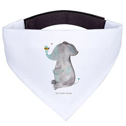 Mr. & Mrs. Panda Hundehalsband Bandana Elefant Biene aus Polyester in Weiß Größe L – Bild 1 von 8