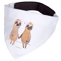 Produktbild von Mr. & Mrs. Panda Hundehalsband Bandana Faultier Pärchen Weiß aus Polyester Größe L