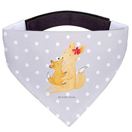 Mr. & Mrs. Panda Hundehalsband Bandana Fuchs Mama Grau aus Polyester Größe L – Bild 1 von 4