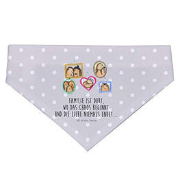 Produktbild von Mr. & Mrs. Panda Hundehalsband Bandana Igel Familie Grau Polyester Größe M