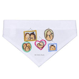 Mr. & Mrs. Panda Hundehalsband Bandana Igel Familie Weiß Polyester Größe L – Bild 1 von 3