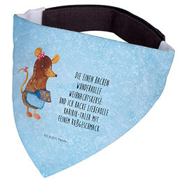 Mr. & Mrs. Panda Hundehalsband Bandana Maus Kekse Blau aus Polyester Größe L – Bild 1 von 4