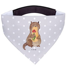 Mr. & Mrs. Panda Hundehalsband Bandana Otter Blumenstrauß Grau aus Polyester Größe L – Bild 1 von 4