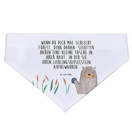 Mr. & Mrs. Panda Hundehalsband Bandana Otter Stein Dreieckstuch aus Polyester Größe L Weiß – Bild 1 von 2